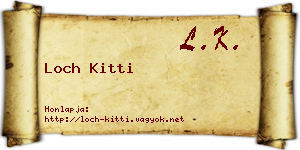 Loch Kitti névjegykártya